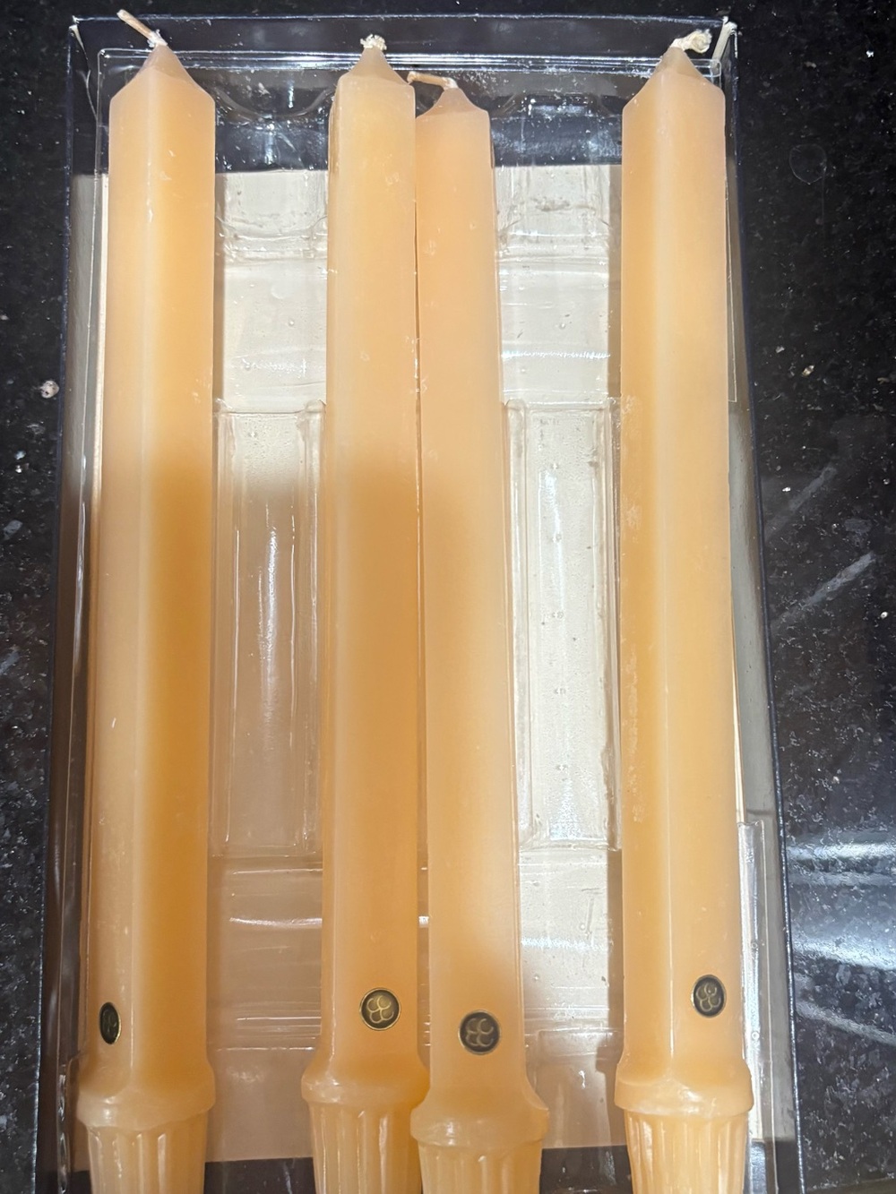 Colonial Candle of Cape Cod- 10 inch squares. Set of 4 candles (shell color)